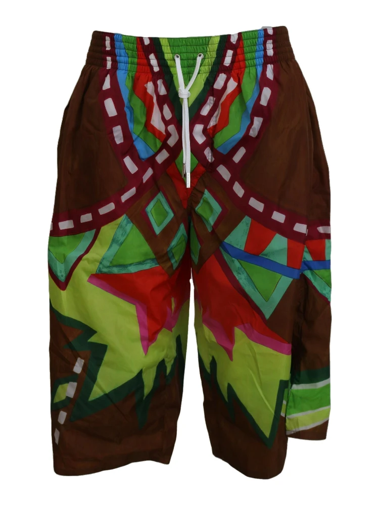 Multicolor Printed Men Beachwear Shorts Swimwear