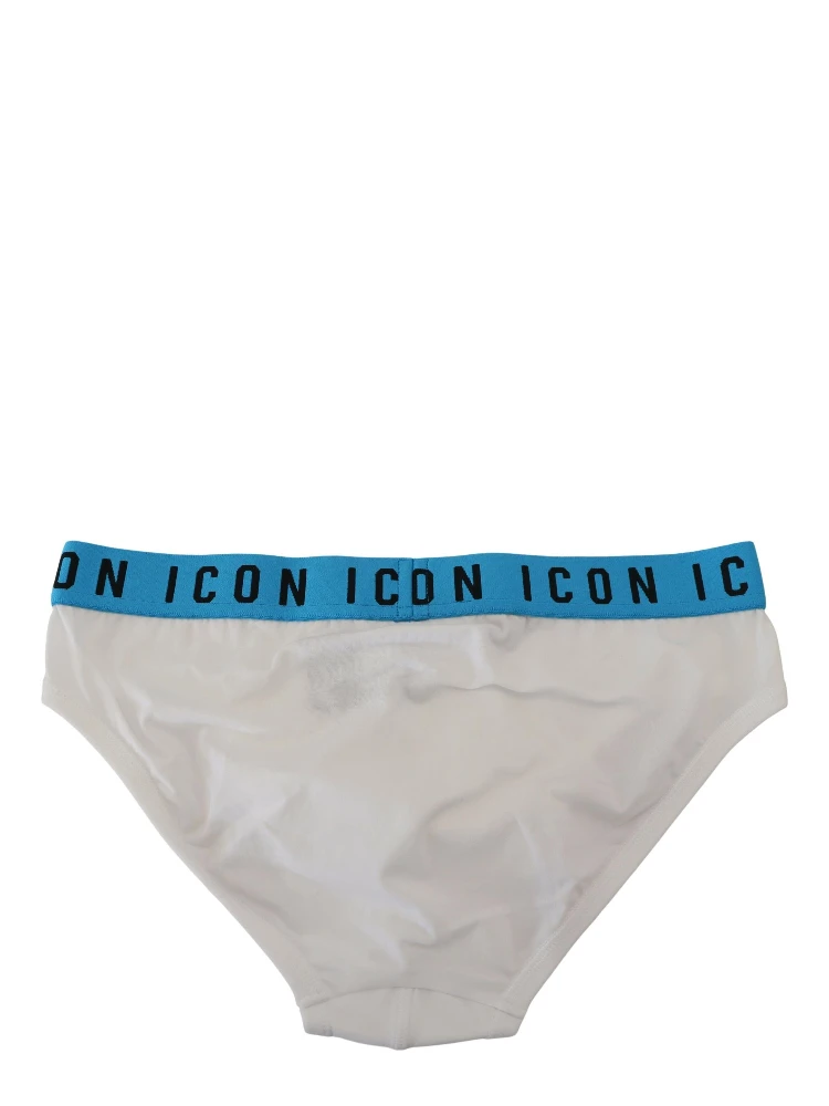 White Icon Logo Cotton Stretch Men Brief Underwear alternative