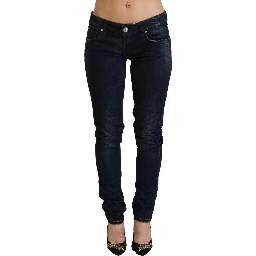 Blue Low Waist Slim Fit Women Denim Jeans