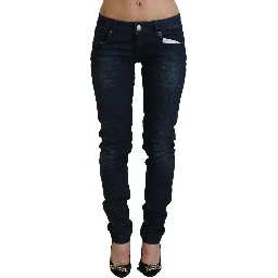 Blue Low Waist Slim Fit Women Denim Jeans