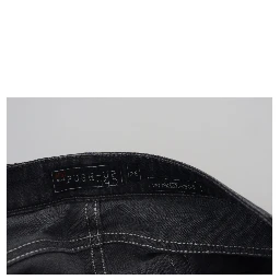 Black Washed Low Waist Slim Fit Cotton Denim Jeans