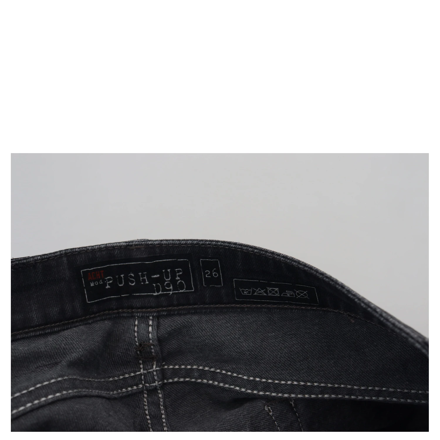 Black Washed Low Waist Slim Fit Cotton Denim Jeans