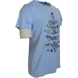 Light Blue Happy New Year 2017 Cotton T-shirt