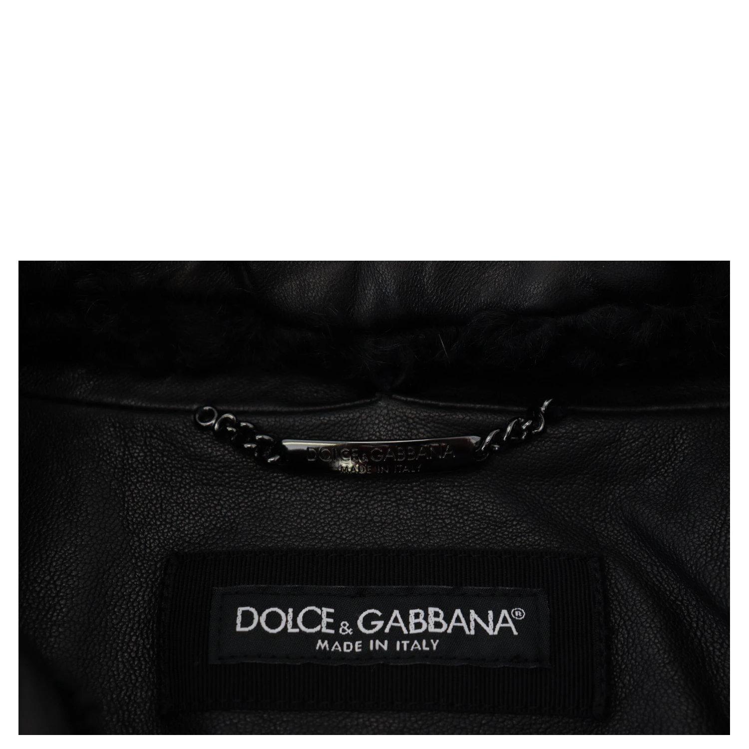 Black Lamb Leather Collared Men Coat Jacket