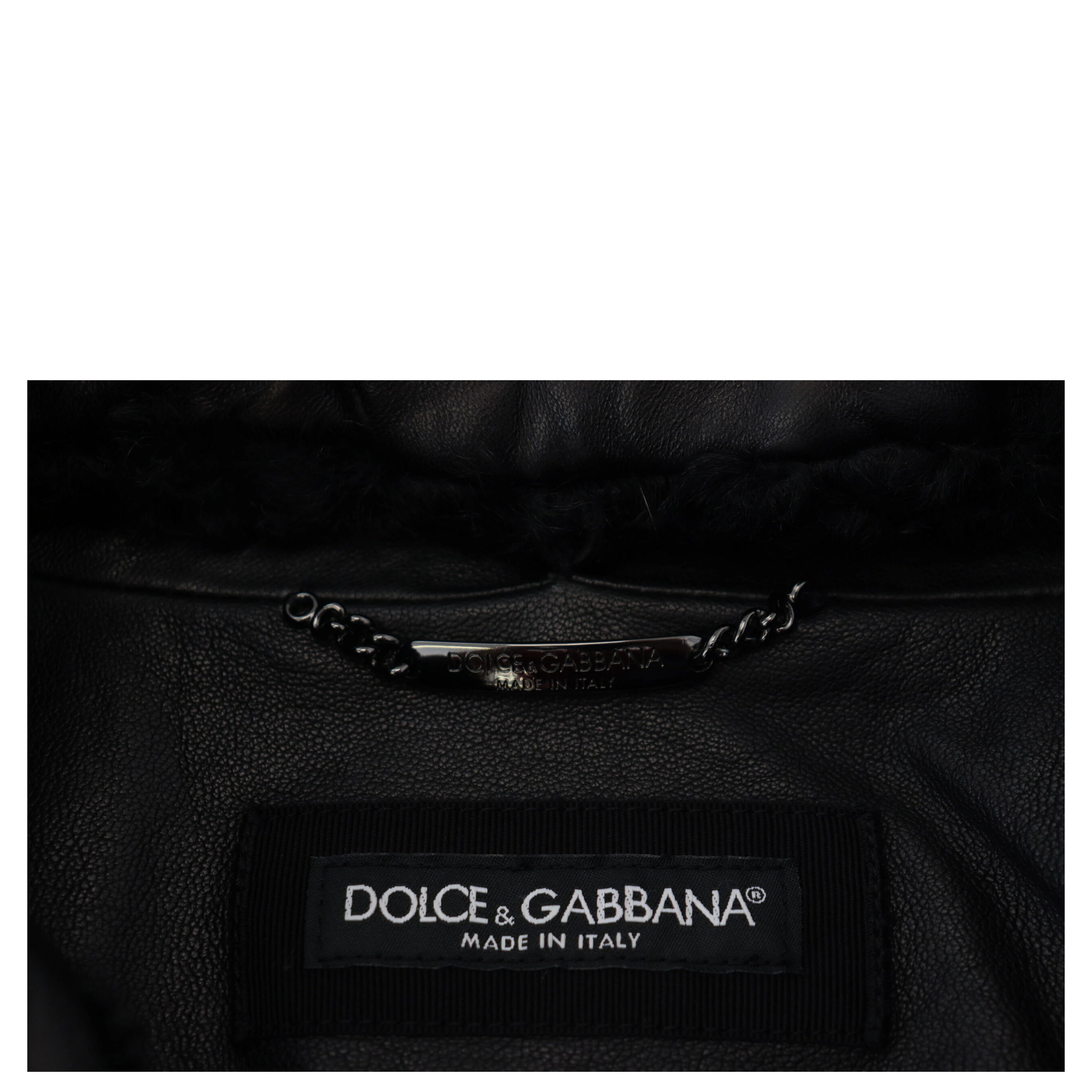 Black Lamb Leather Collared Men Coat Jacket