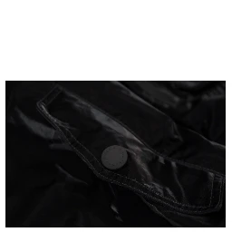 Black Nylon Hooded Full Zip Bomber Jacket