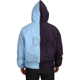 Black Blue DG Hooded Full Zip Men Jacket