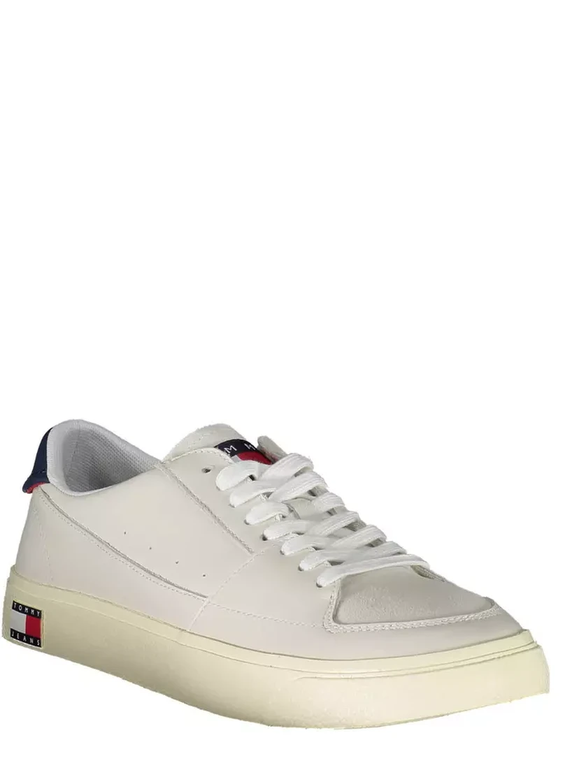 White Polyester Sneaker