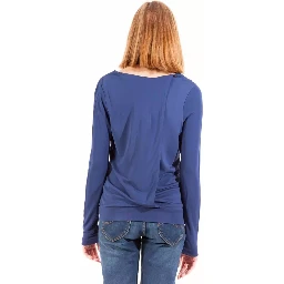 Blue Viscose T-Shirt