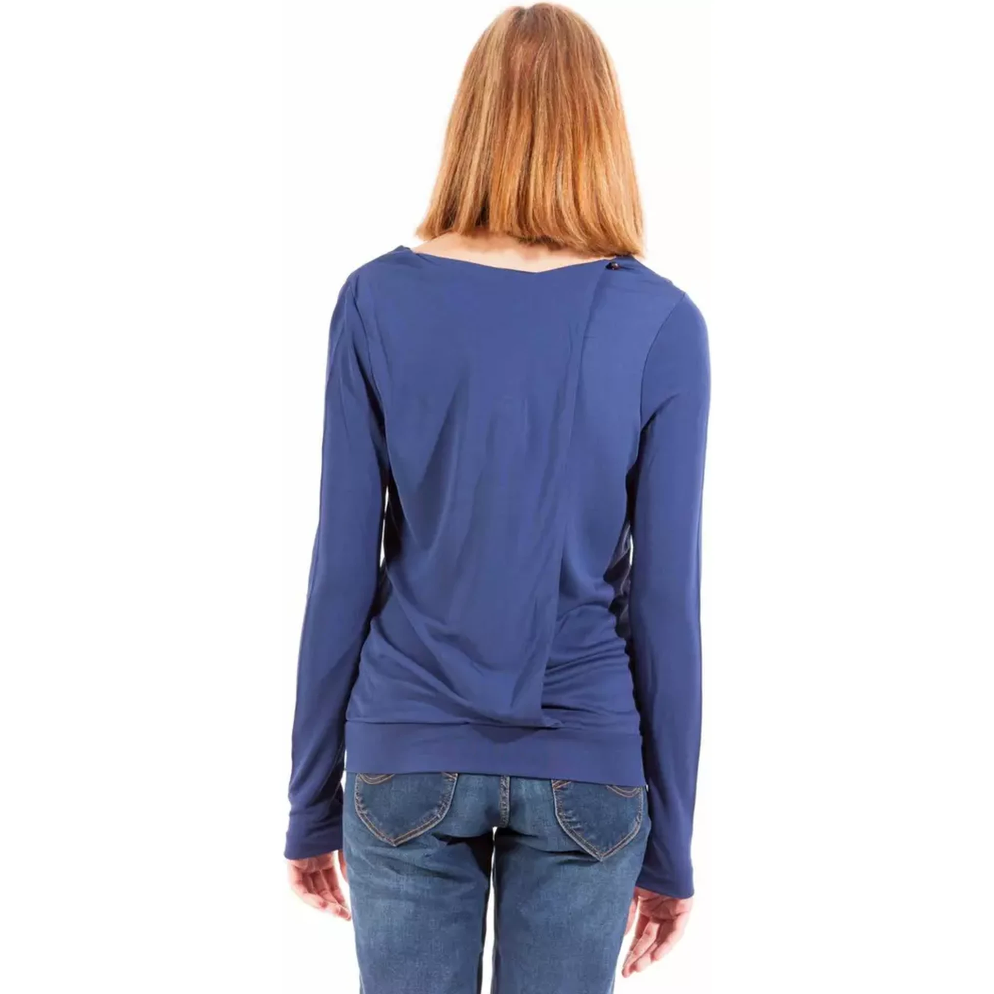 Blue Viscose T-Shirt