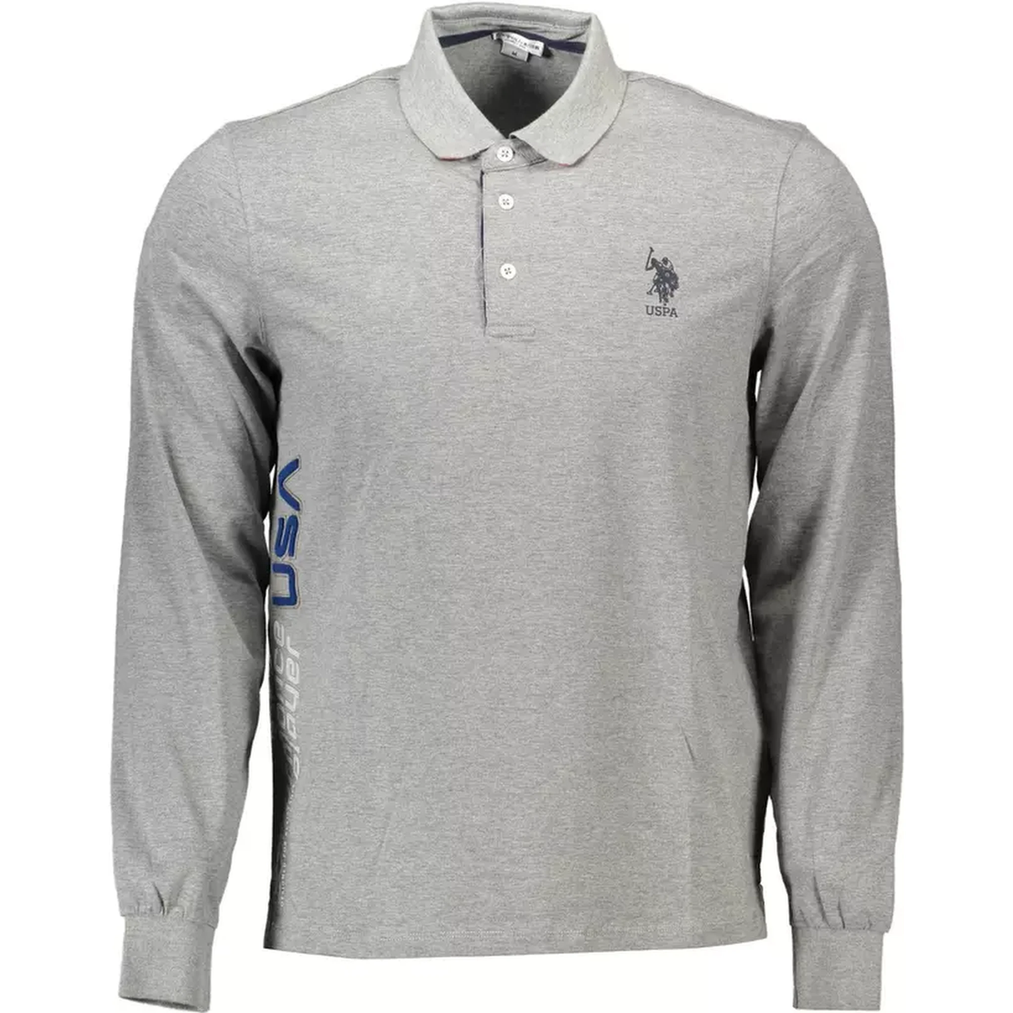 Gray Cotton Polo Shirt