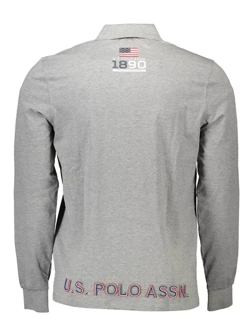 Gray Cotton Polo Shirt