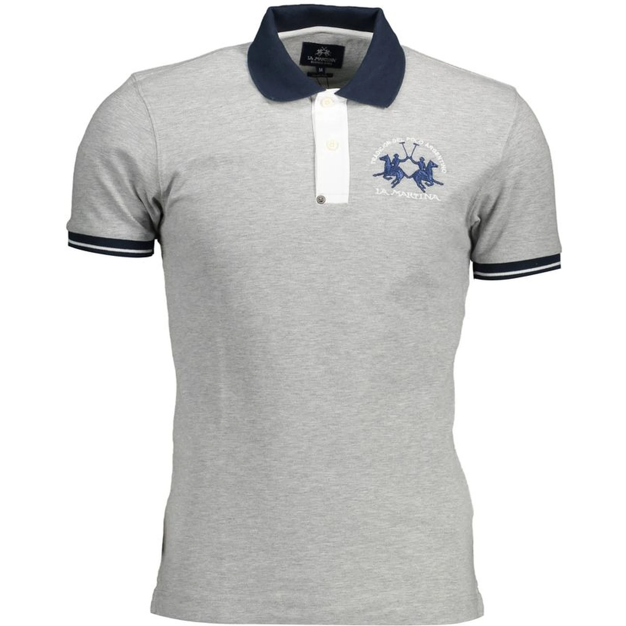 Gray Cotton Polo Shirt