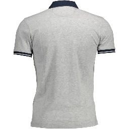 Gray Cotton Polo Shirt