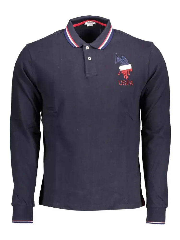 Blue Cotton Polo Shirt