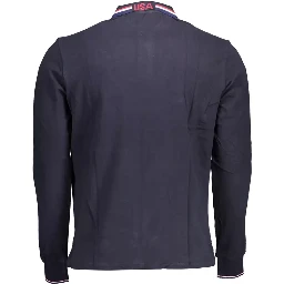 Blue Cotton Polo Shirt