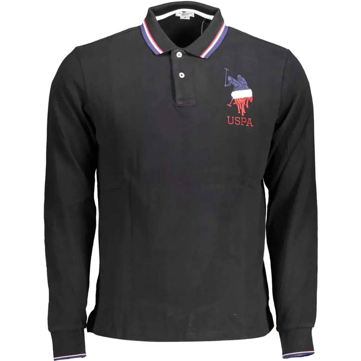 Black Cotton Polo Shirt