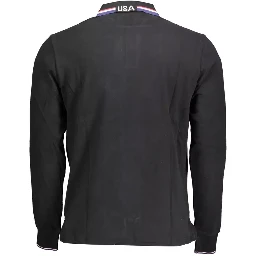 Black Cotton Polo Shirt