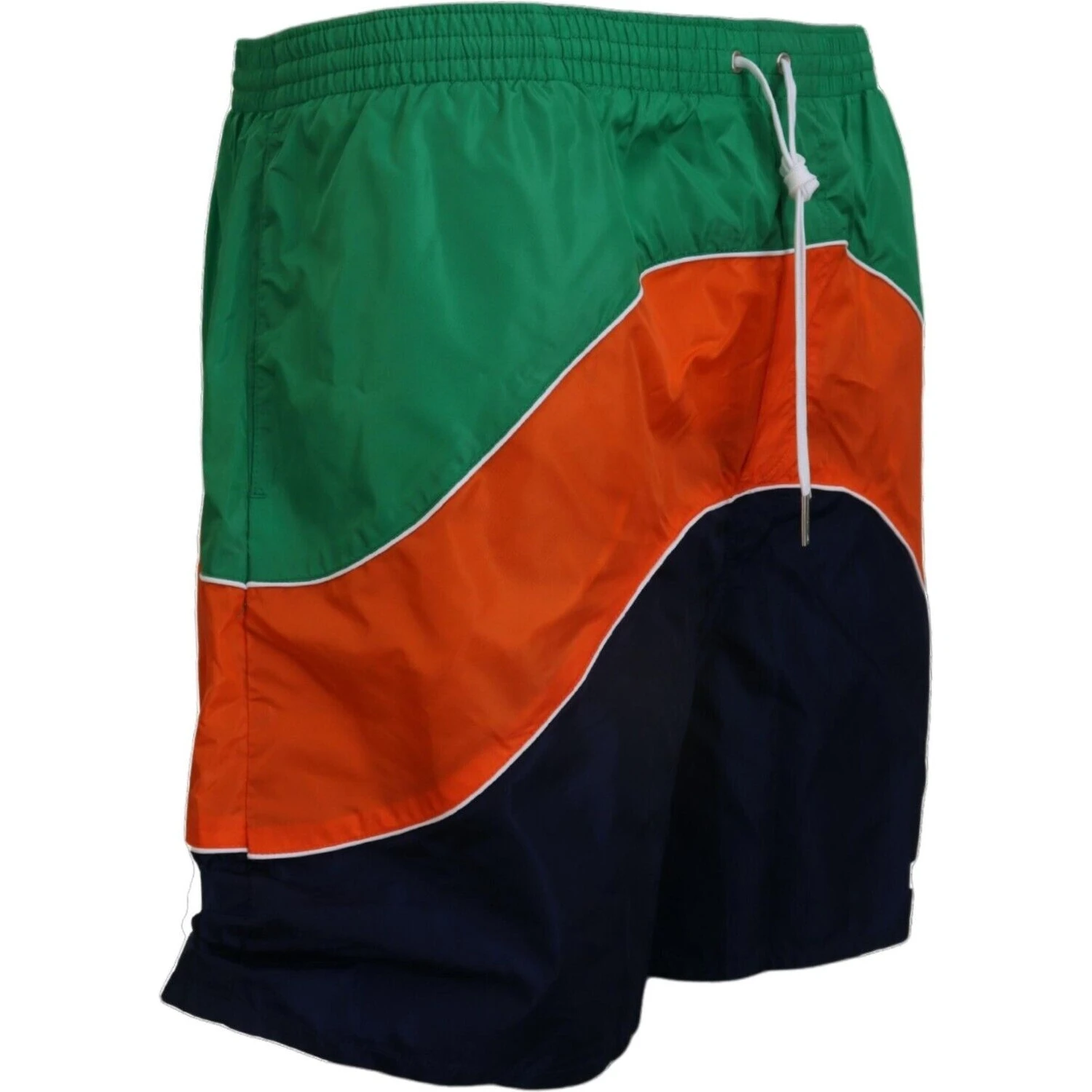 Multicolor Logo Print Men Beachwear Swimwear Short
