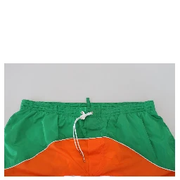 Multicolor Logo Print Men Beachwear Swimwear Short