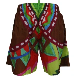 Multicolor Printed Men Beachwear Swimwear Short