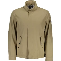 Beige Polyester Jackets & Coat