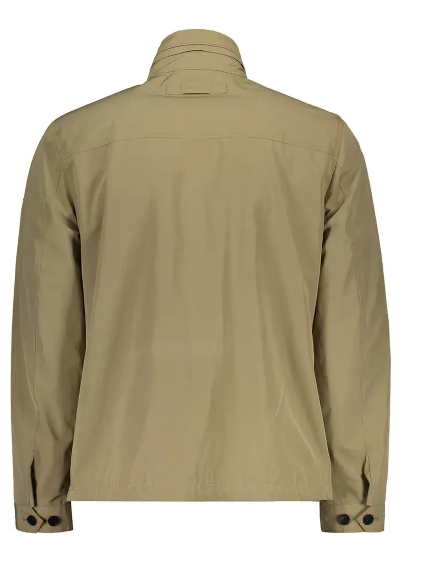 Beige Polyester Jackets & Coat