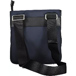 Blue Polyester Shoulder Bag