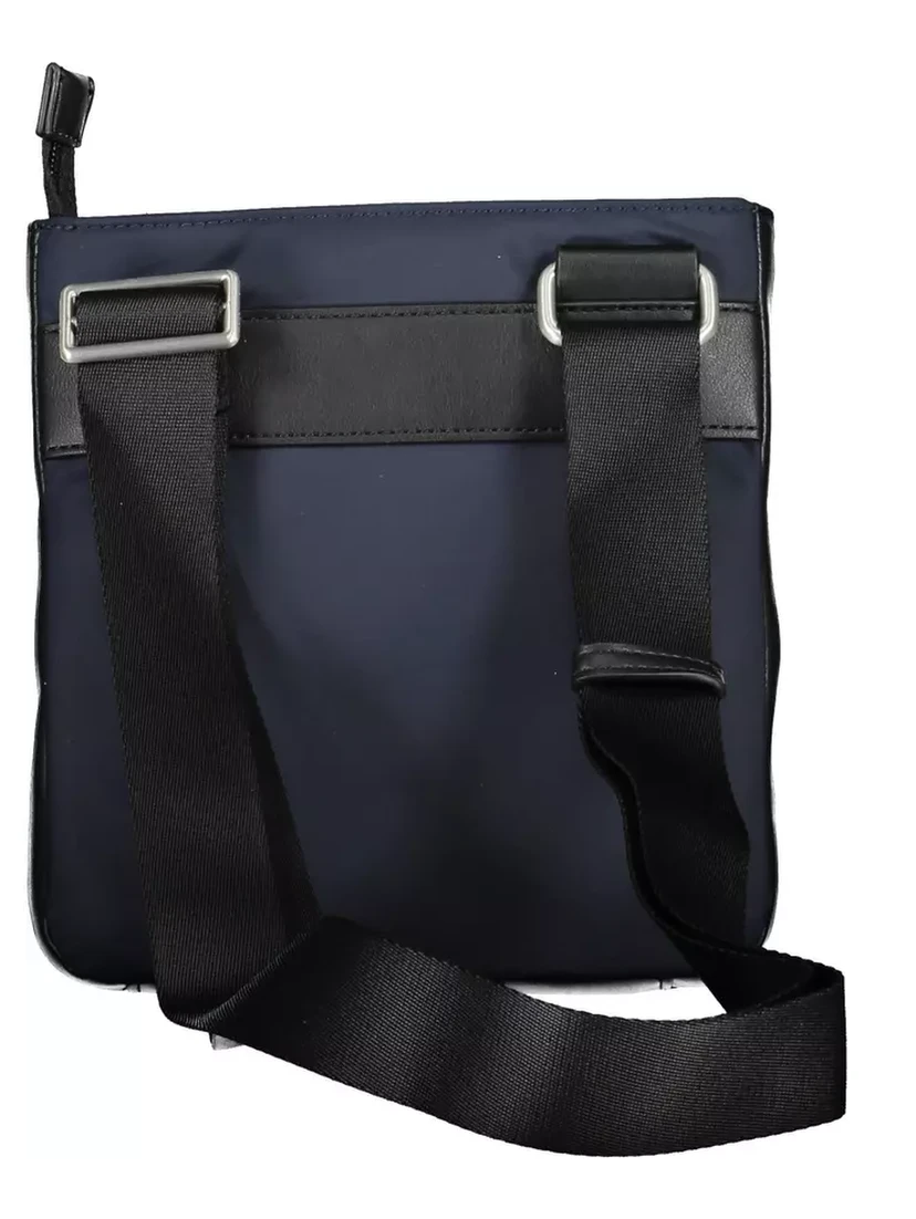 Blue Polyester Shoulder Bag