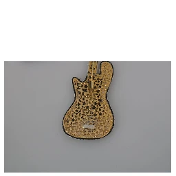 Gold Brass Beaded Guitar Pin Accessory Brooch