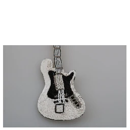 Gold Brass Beaded Guitar Pin Accessory Brooch