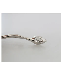 Silver Brass Crystal Spilla Serpente Mens Brooch Pin