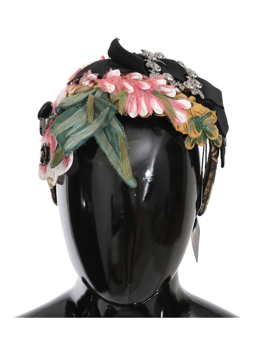 Multicolor Tiara Floral Crystal Bow Diadem Headband