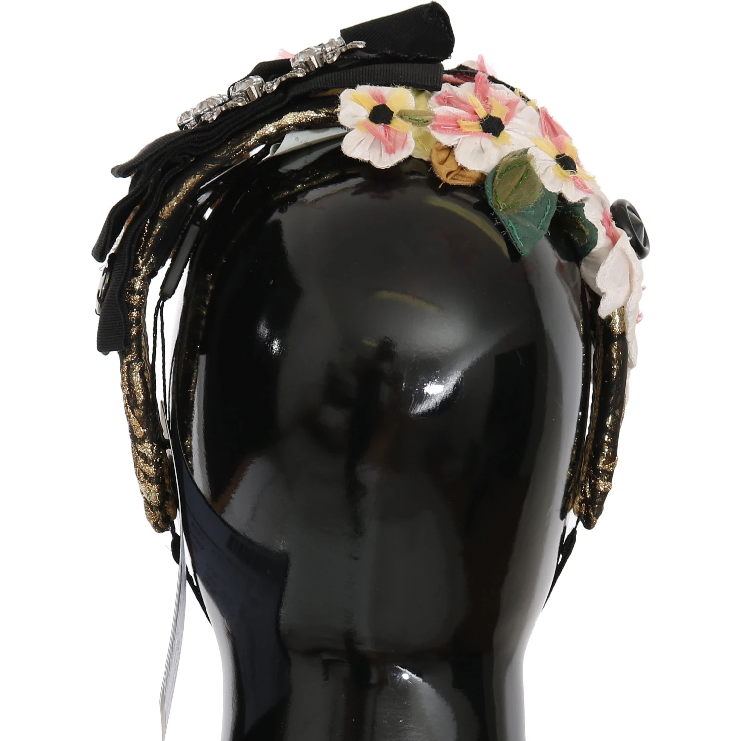 Multicolor Tiara Floral Crystal Bow Diadem Headband