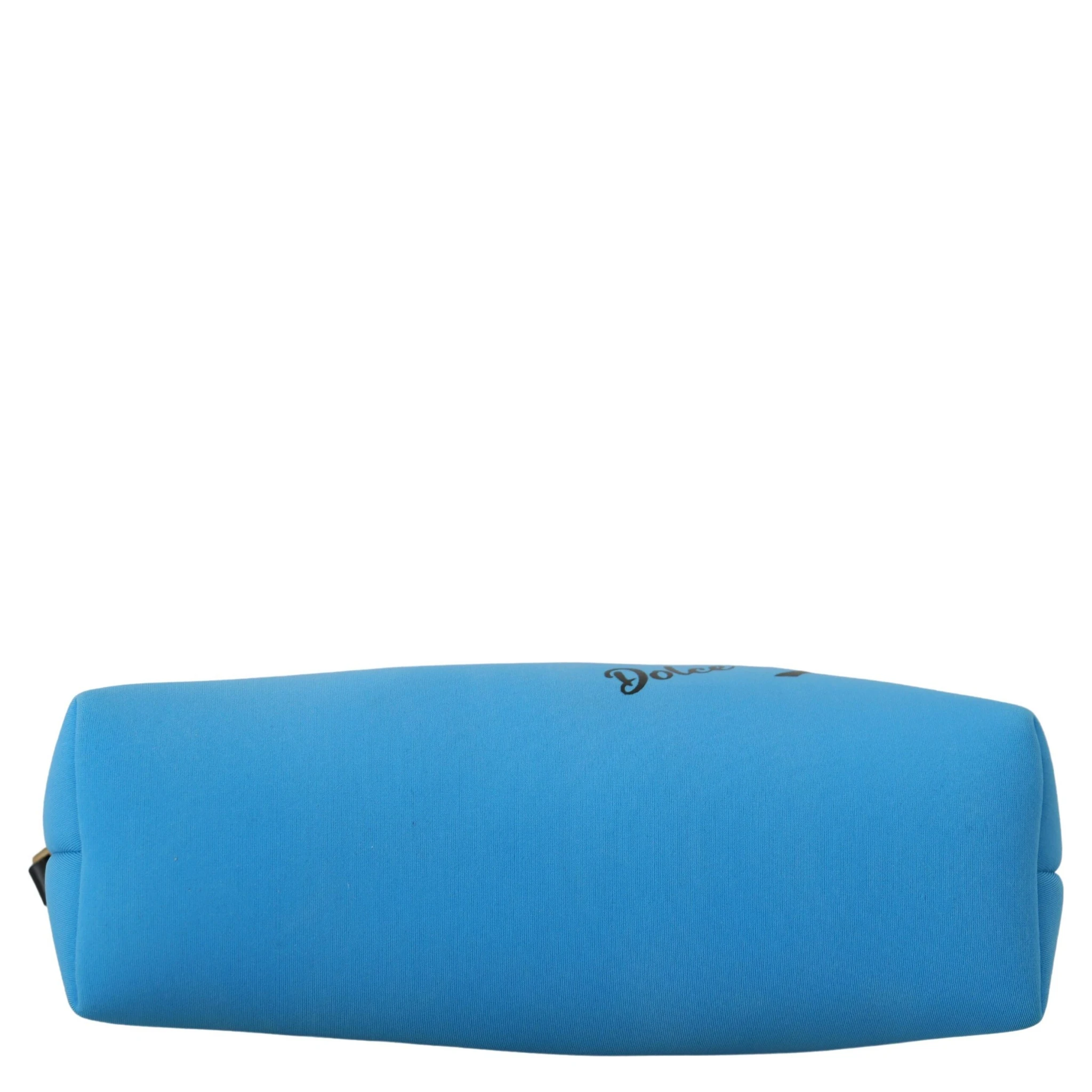 Blue Logo Print Hand Pouch Leopard Print Toiletry Bag