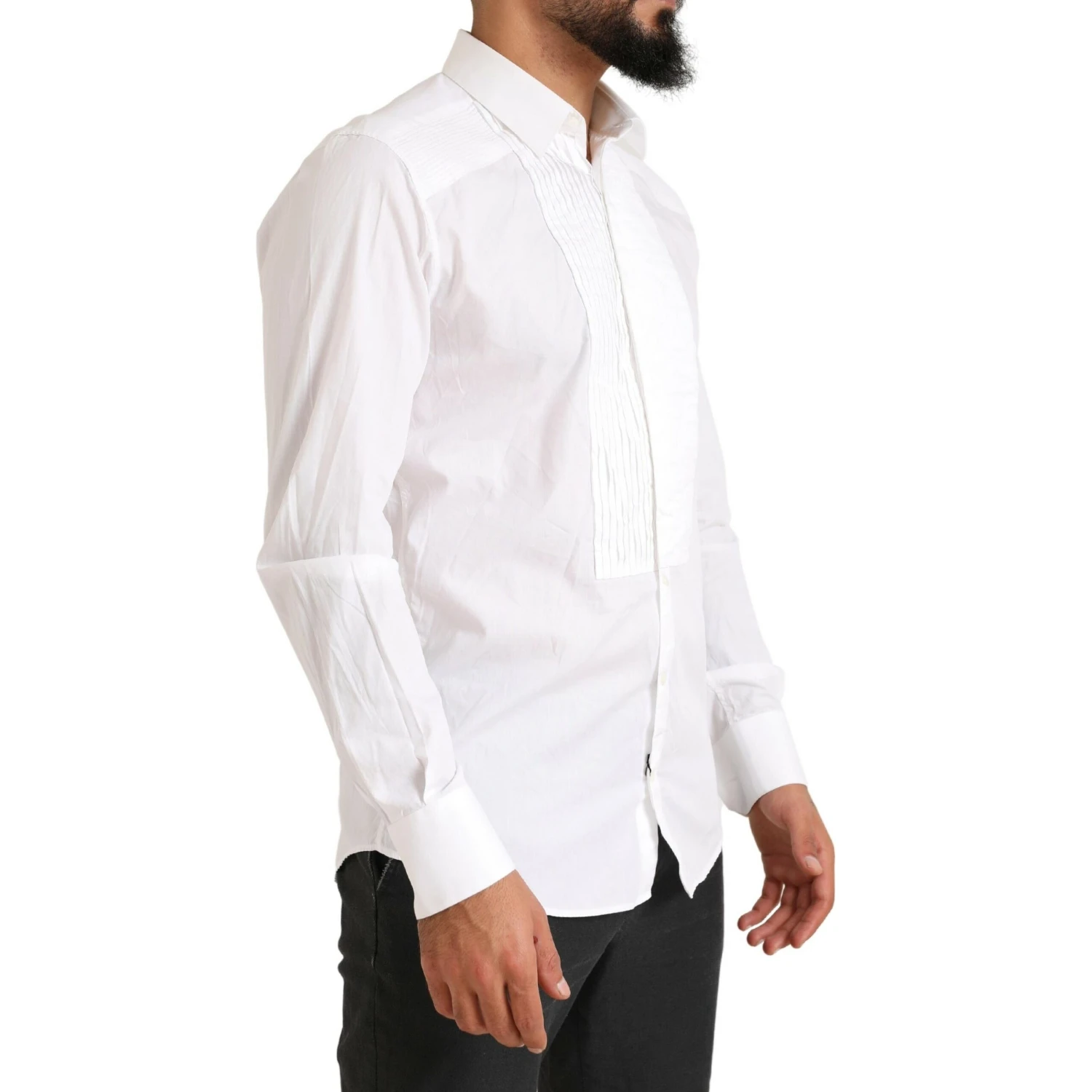 White GOLD Formal Cotton Tuxedo Dress Shirt