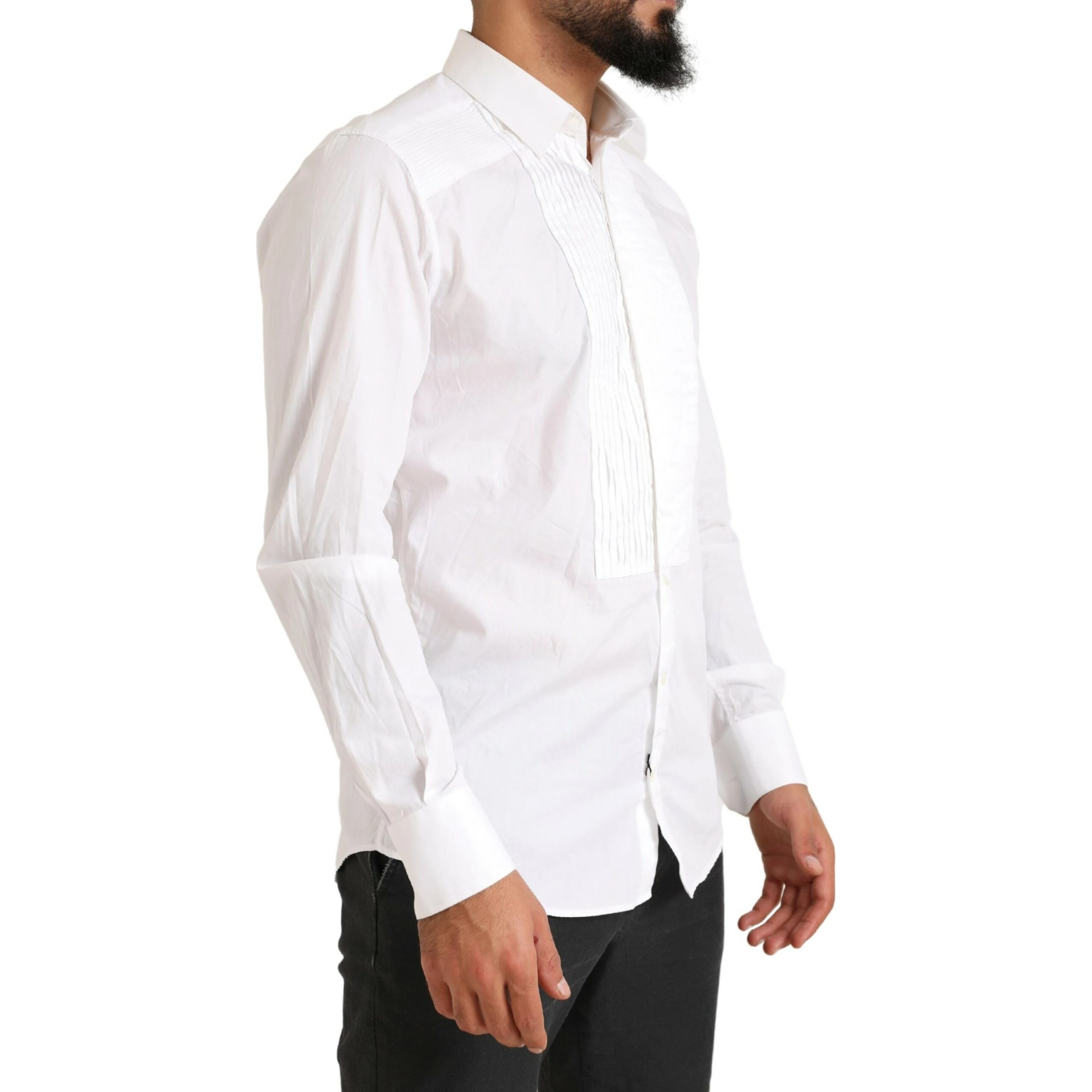 White GOLD Formal Cotton Tuxedo Dress Shirt