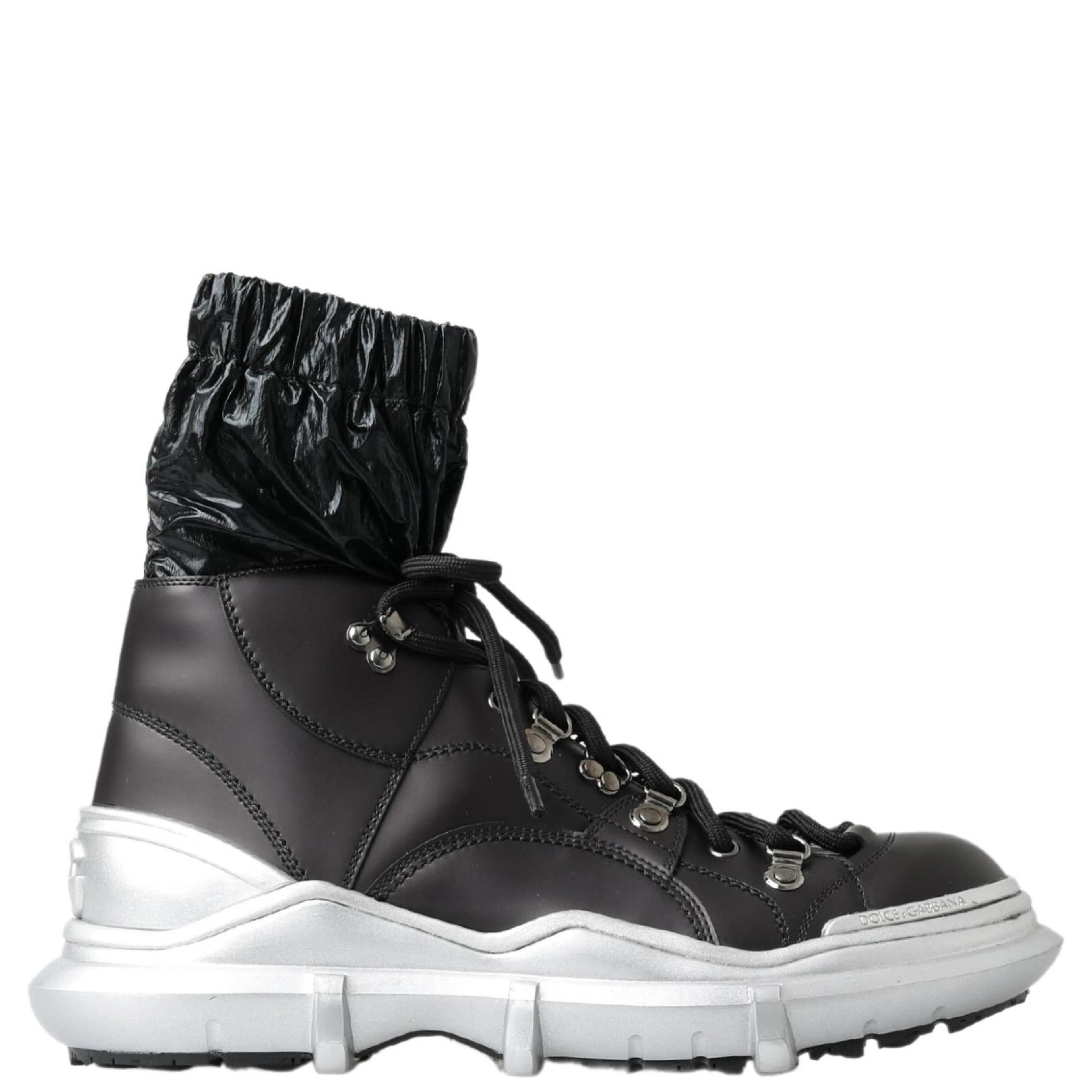 Black Nylon Galileo High Top Sneakers Shoes