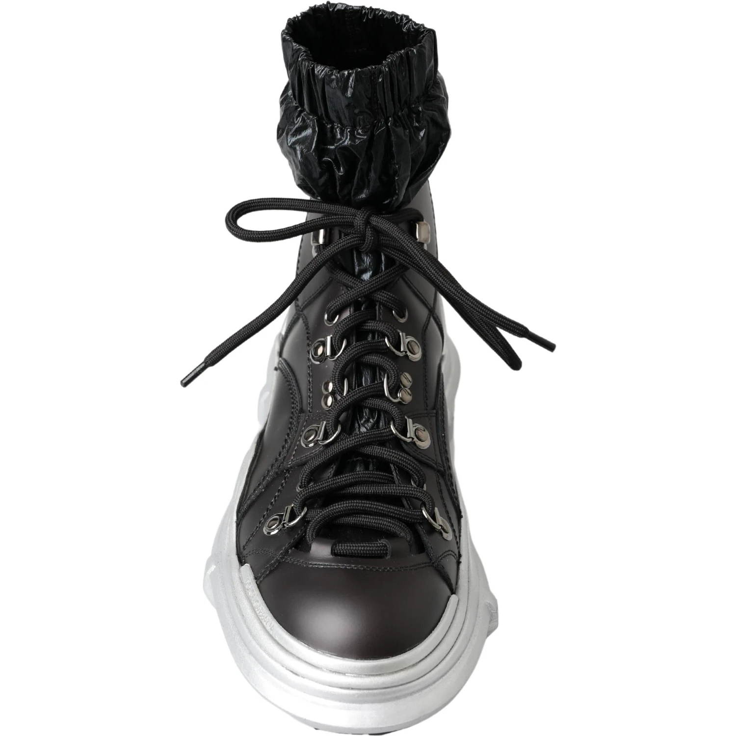 Black Nylon Galileo High Top Sneakers Shoes