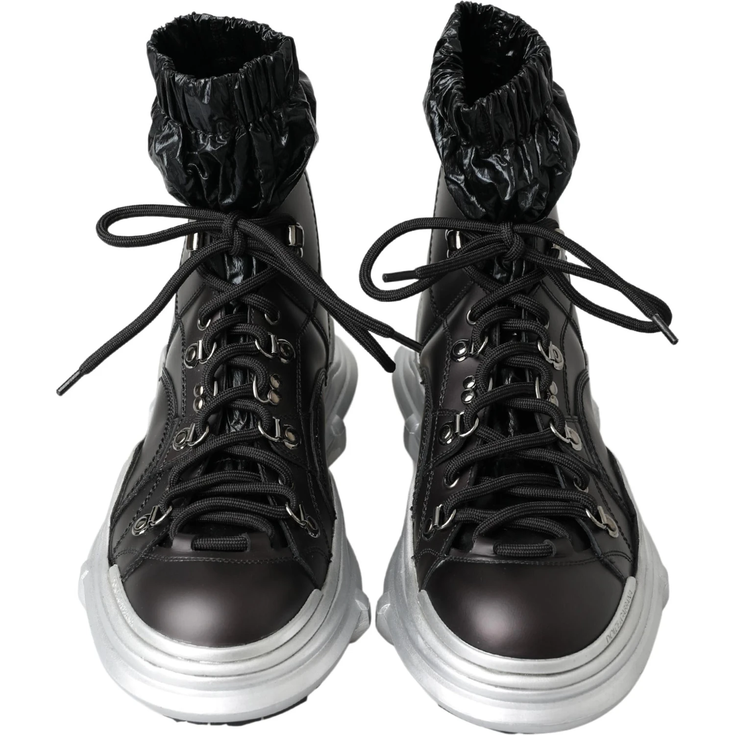 Black Nylon Galileo High Top Sneakers Shoes