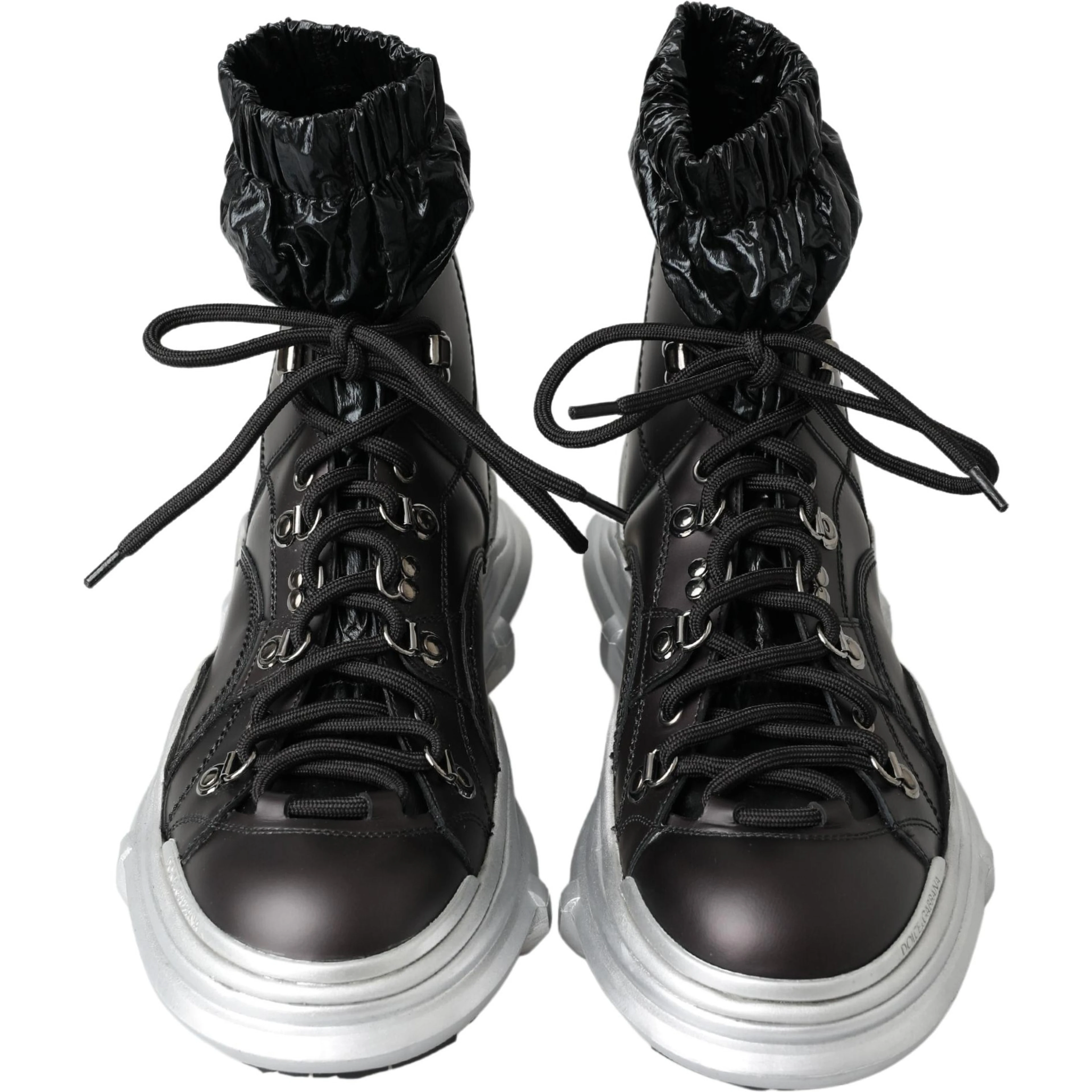 Black Nylon Galileo High Top Sneakers Shoes