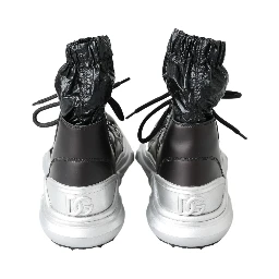 Black Nylon Galileo High Top Sneakers Shoes