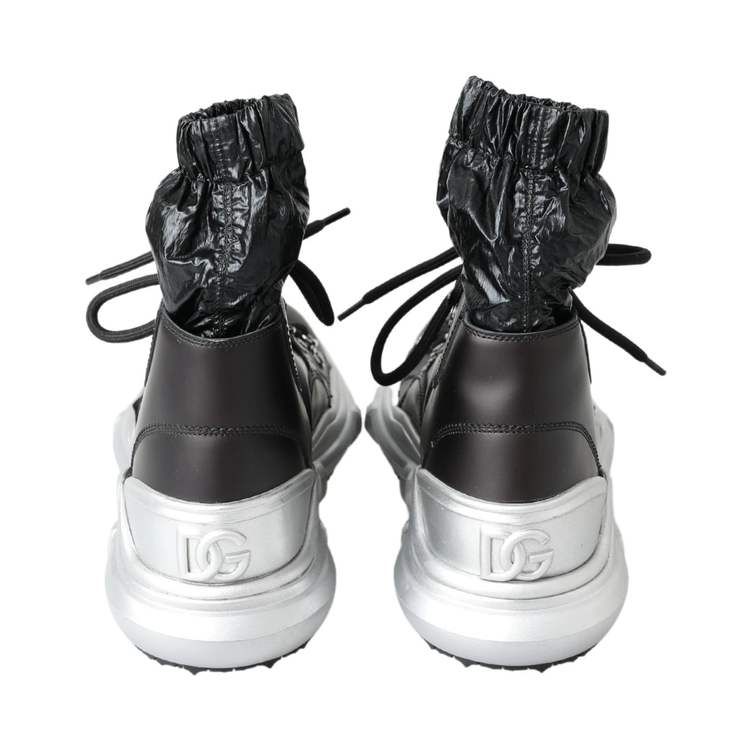 Black Nylon Galileo High Top Sneakers Shoes