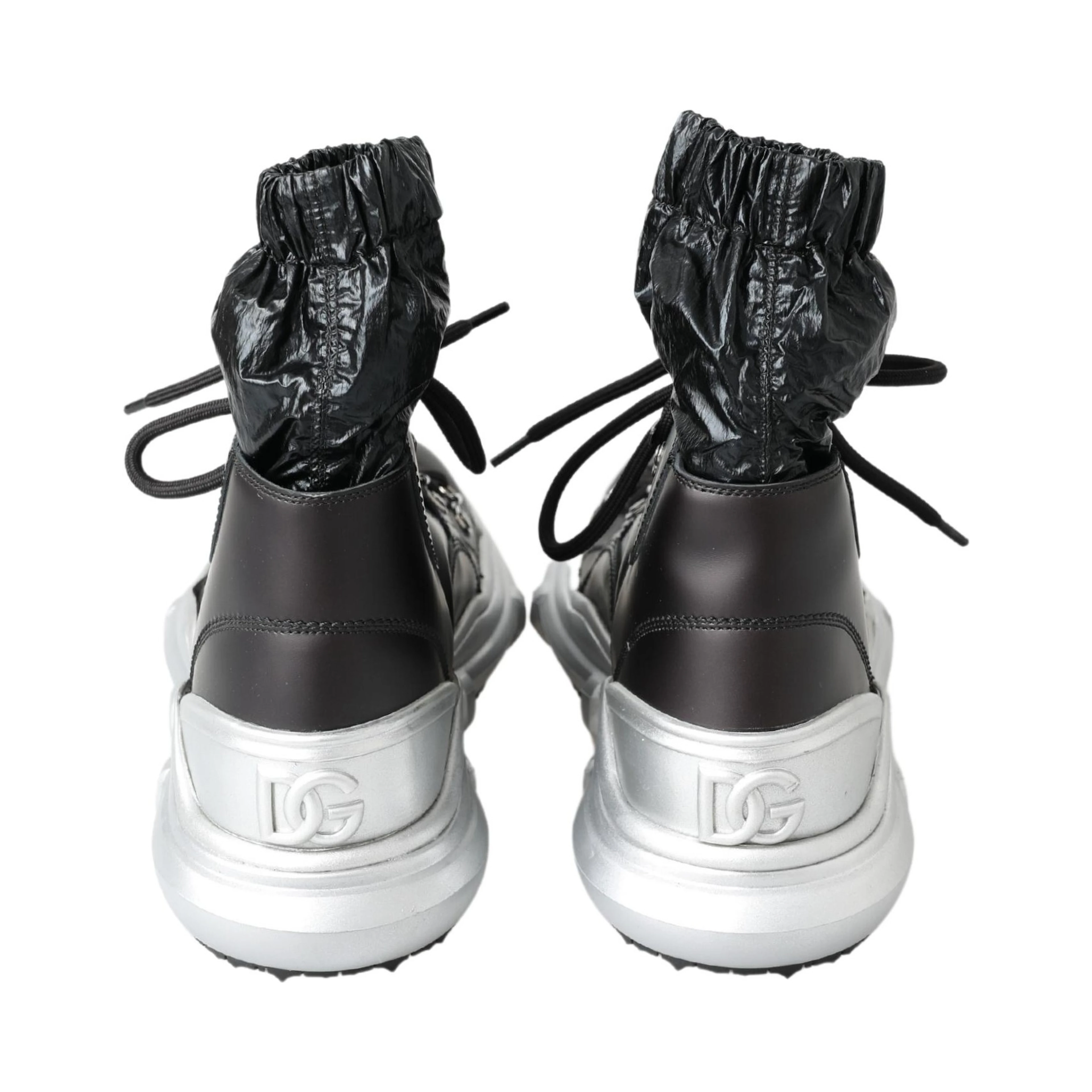 Black Nylon Galileo High Top Sneakers Shoes