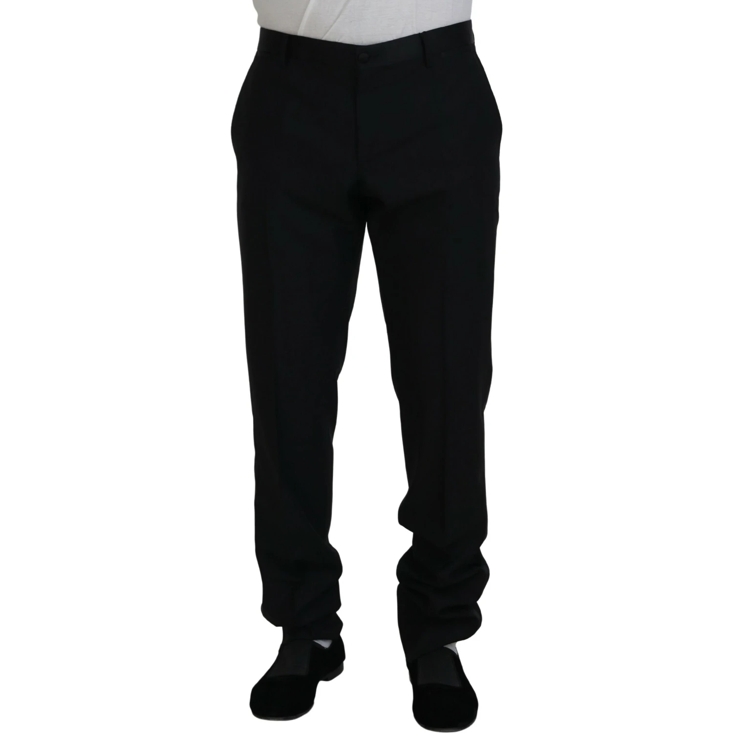 Black Dress Wool Silk Trouser Pants