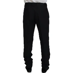 Black Dress Wool Silk Trouser Pants