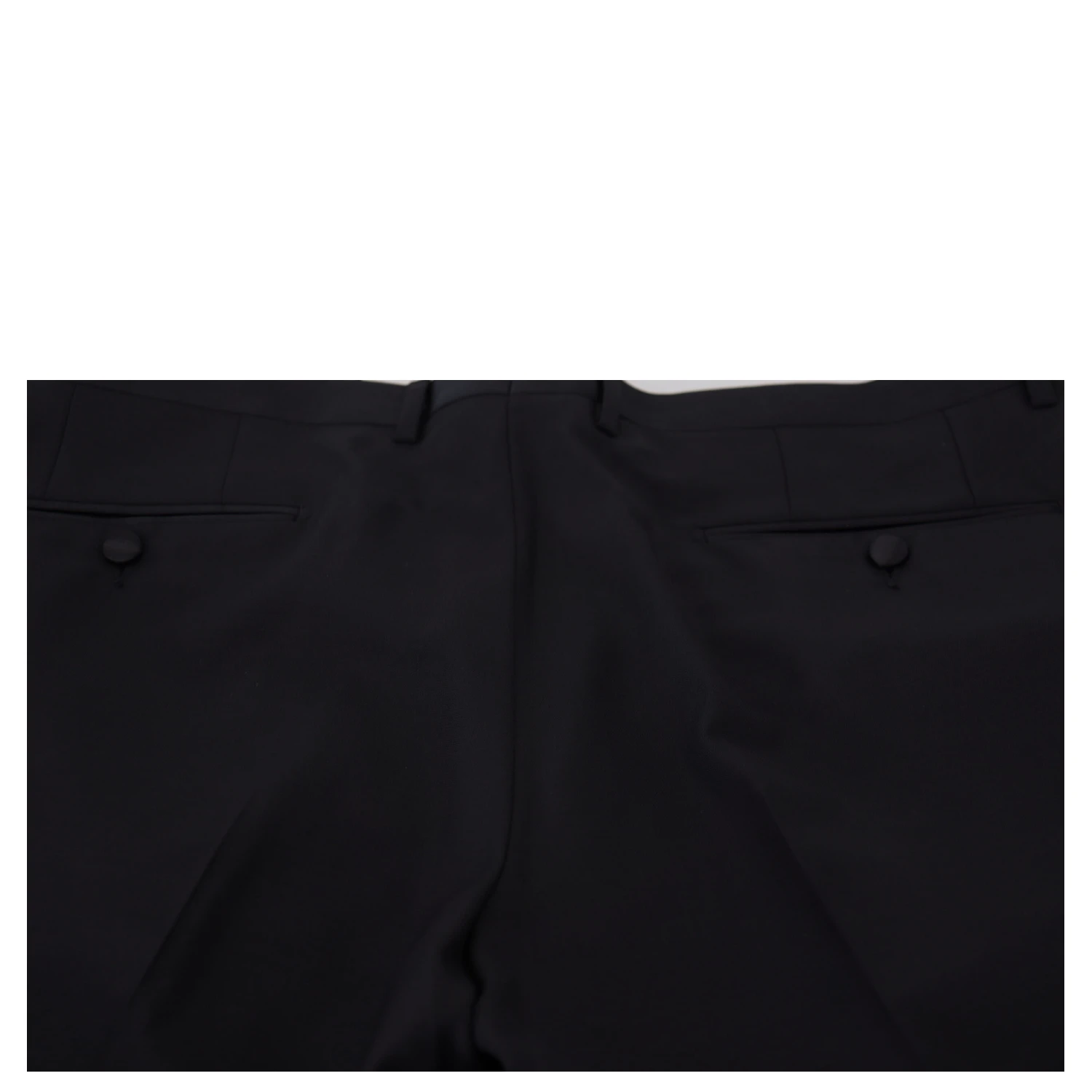 Black Dress Wool Silk Trouser Pants