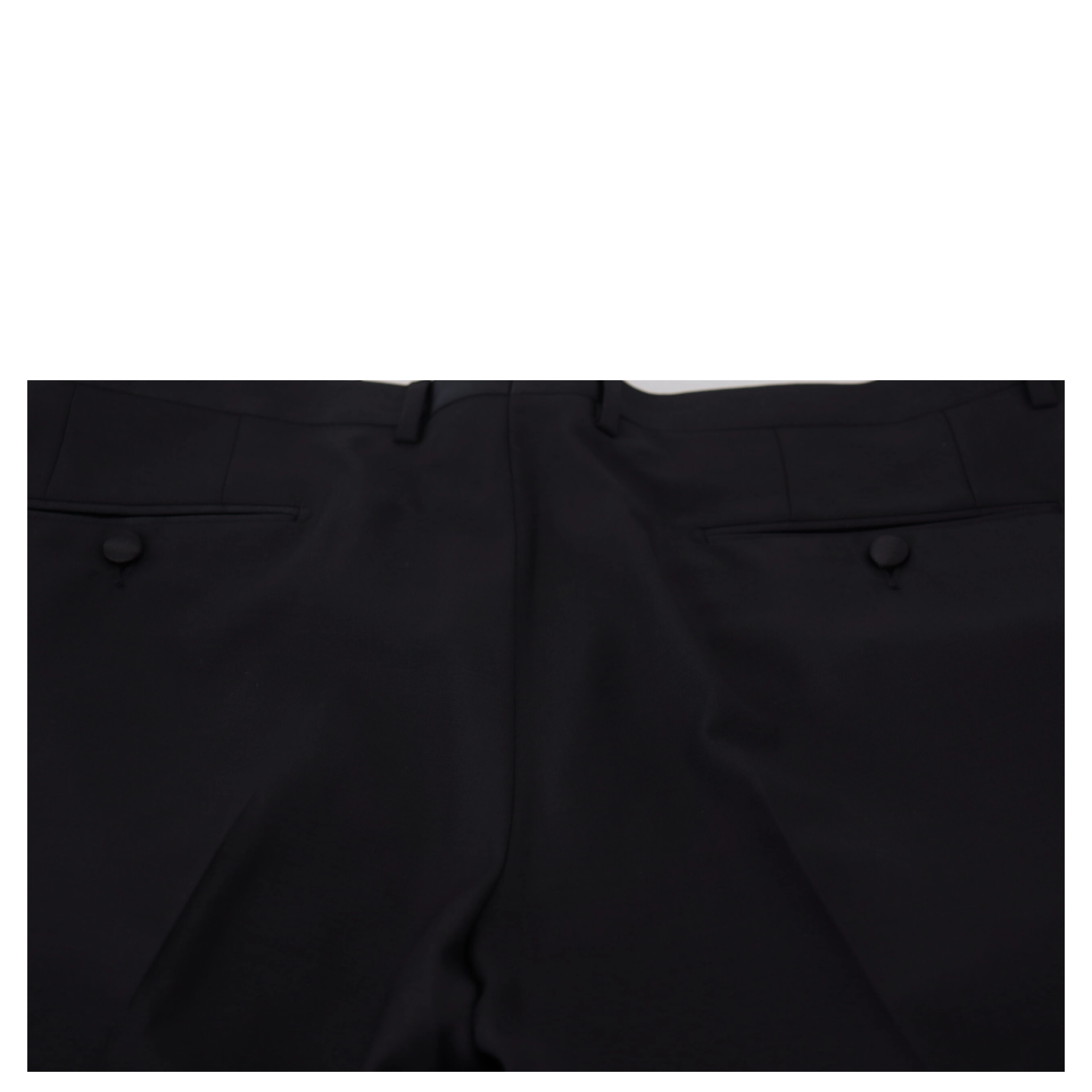 Black Dress Wool Silk Trouser Pants