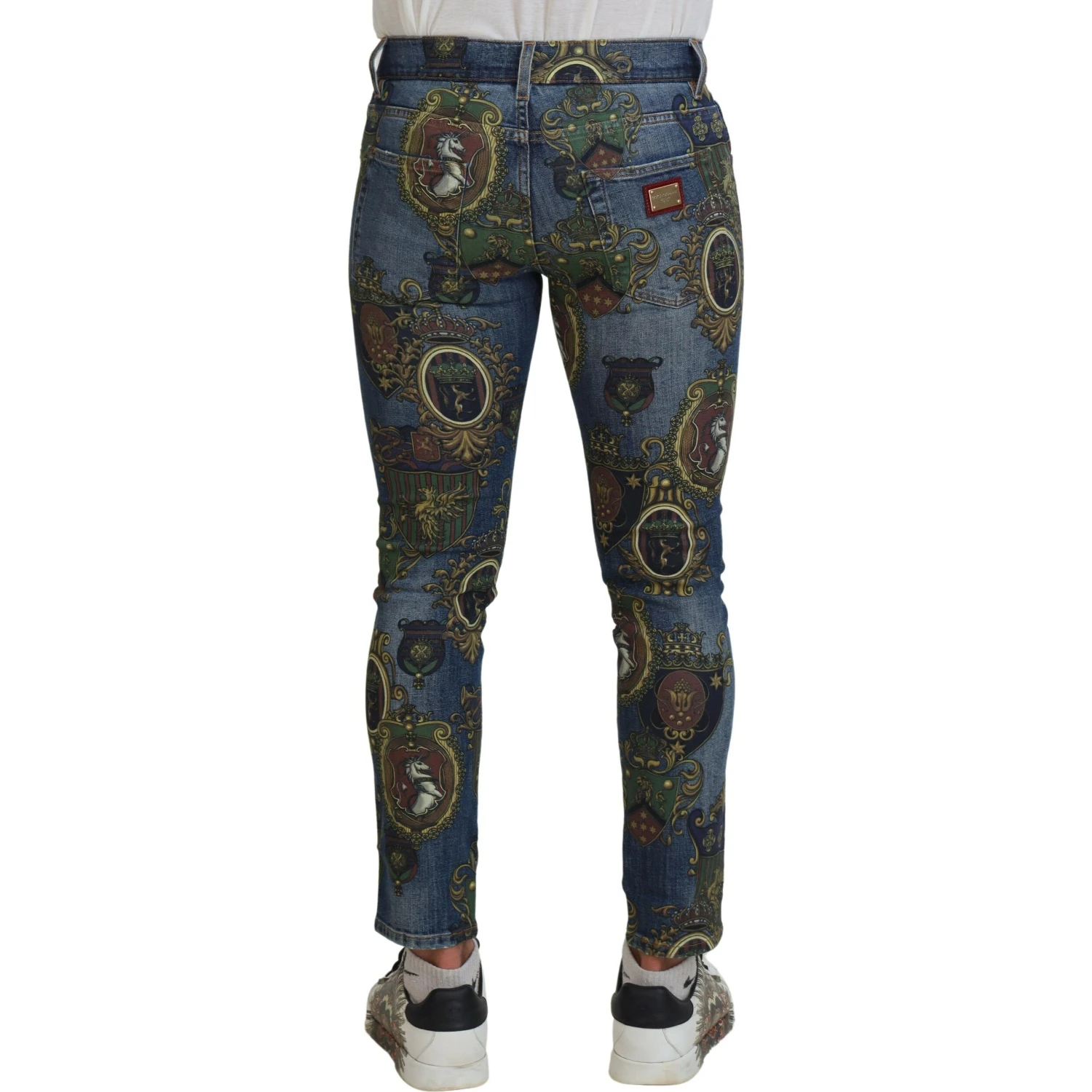 Blue Medal Print Slim Fit Cotton Jeans