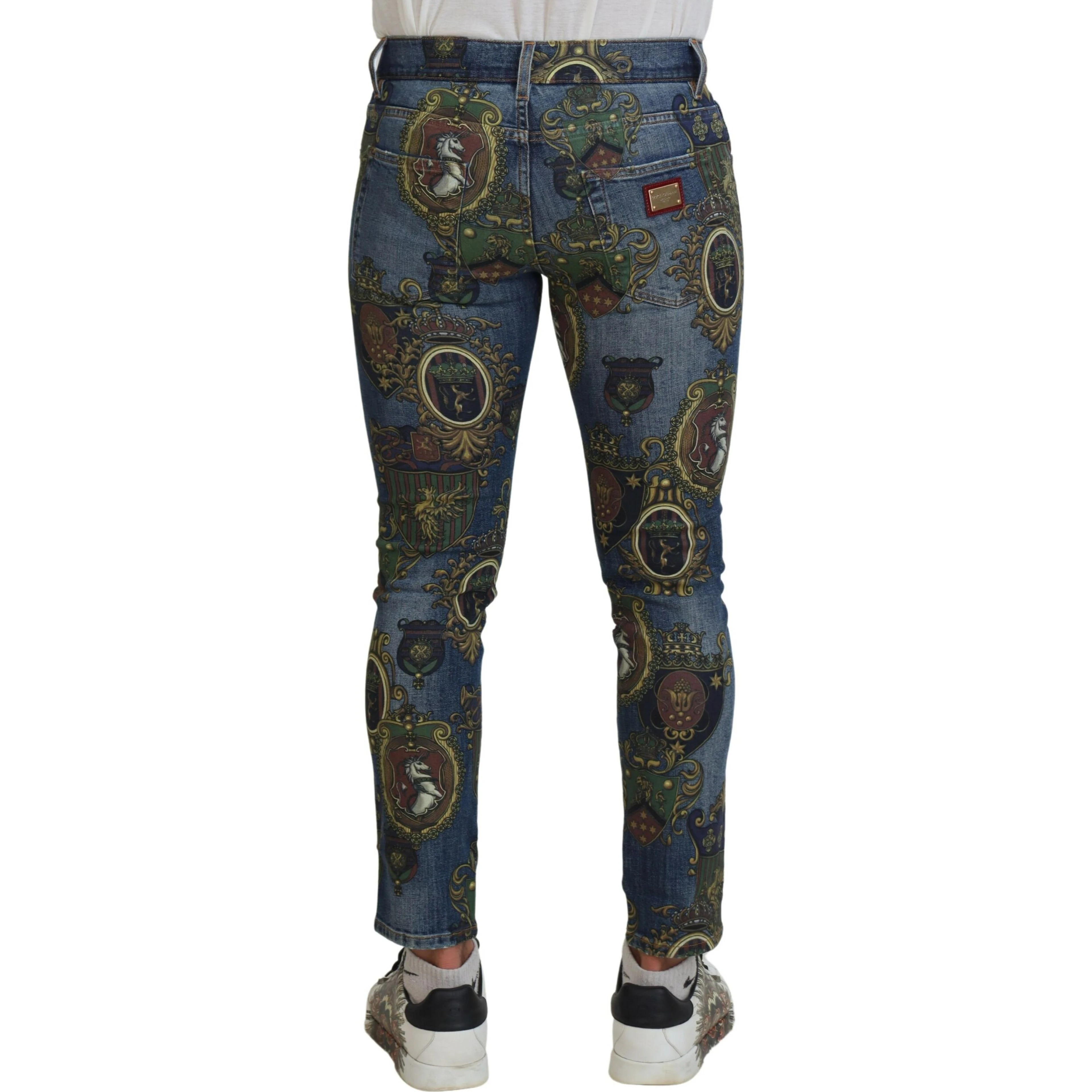 Blue Medal Print Slim Fit Cotton Jeans